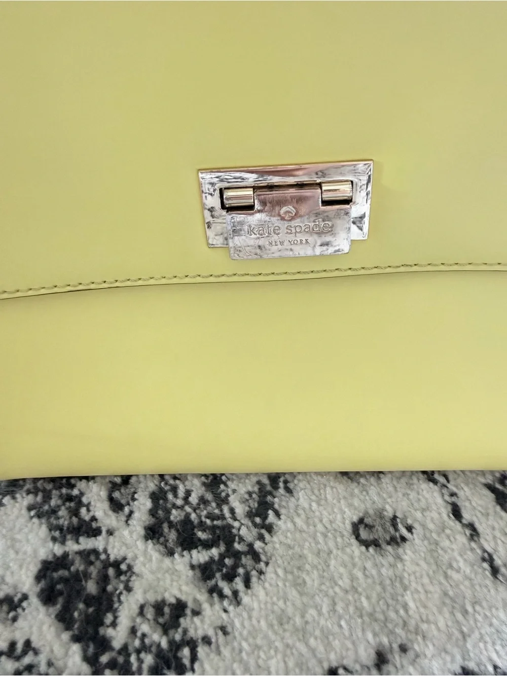 kate spade Doris Lemon Yellow Structured Top-Handle Satchel